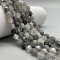 Natural Faceted Cloudy Quartz Diamond Cutting Loose Beads for Jewelry Making DIY Bracelet Necklace Earrings 15.5'
