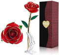 Hot Sale Natural Rose 24k Real Gold Plated Rose Preserved Flowers Saint Valentine Day Mothers Day Gifts