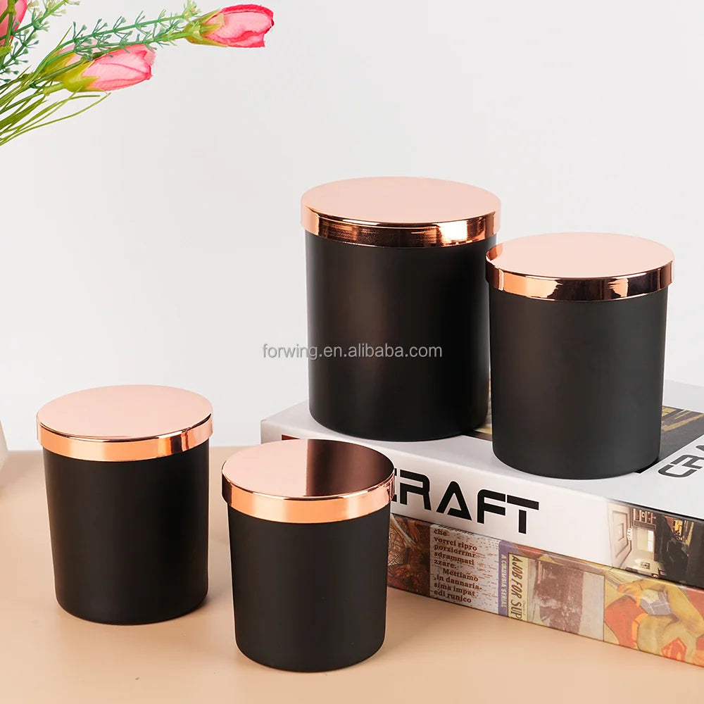 Mirror Rose Gold Metal Flat Cover Accept Custom logo Shiny Scented Candle Decorative Lid Dust Seal Cover for Candle Holder