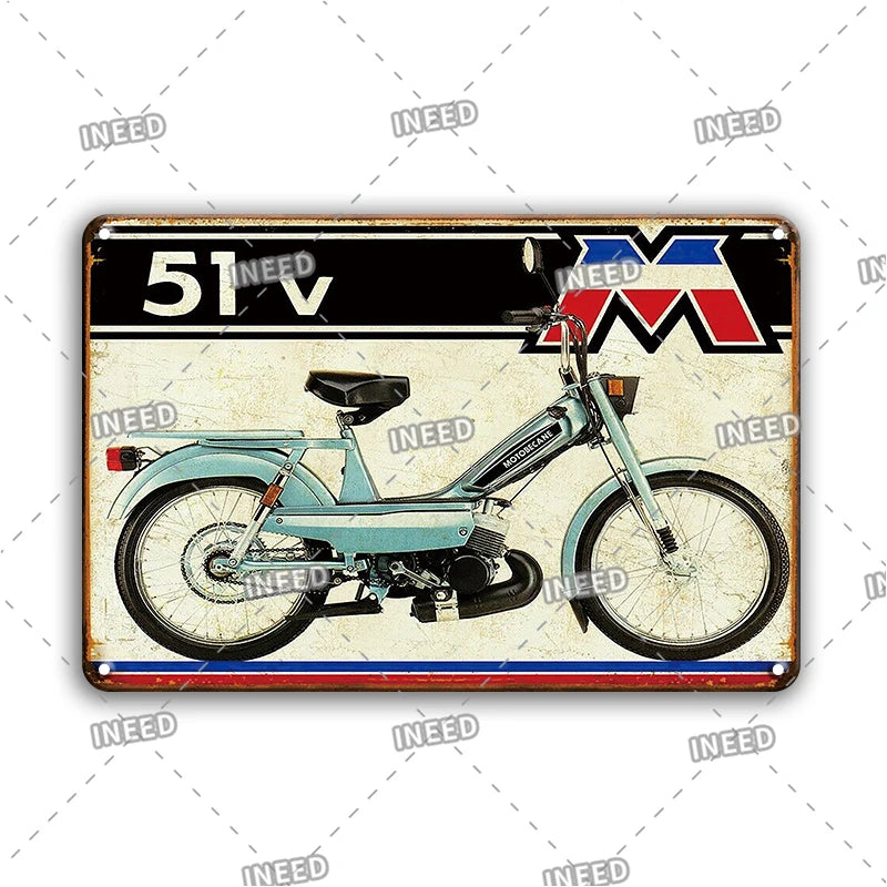 Custom New Designs Wall Decor Motorcycle Tin Signs Metal Plaque Retro Vintage Metal Wall Signs
