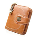 New Model Fashion Oil Wax PU Leather Short Style Multifunction Clutch Wallet for WomenLady Cell Phone Bag in Stock Wholesale