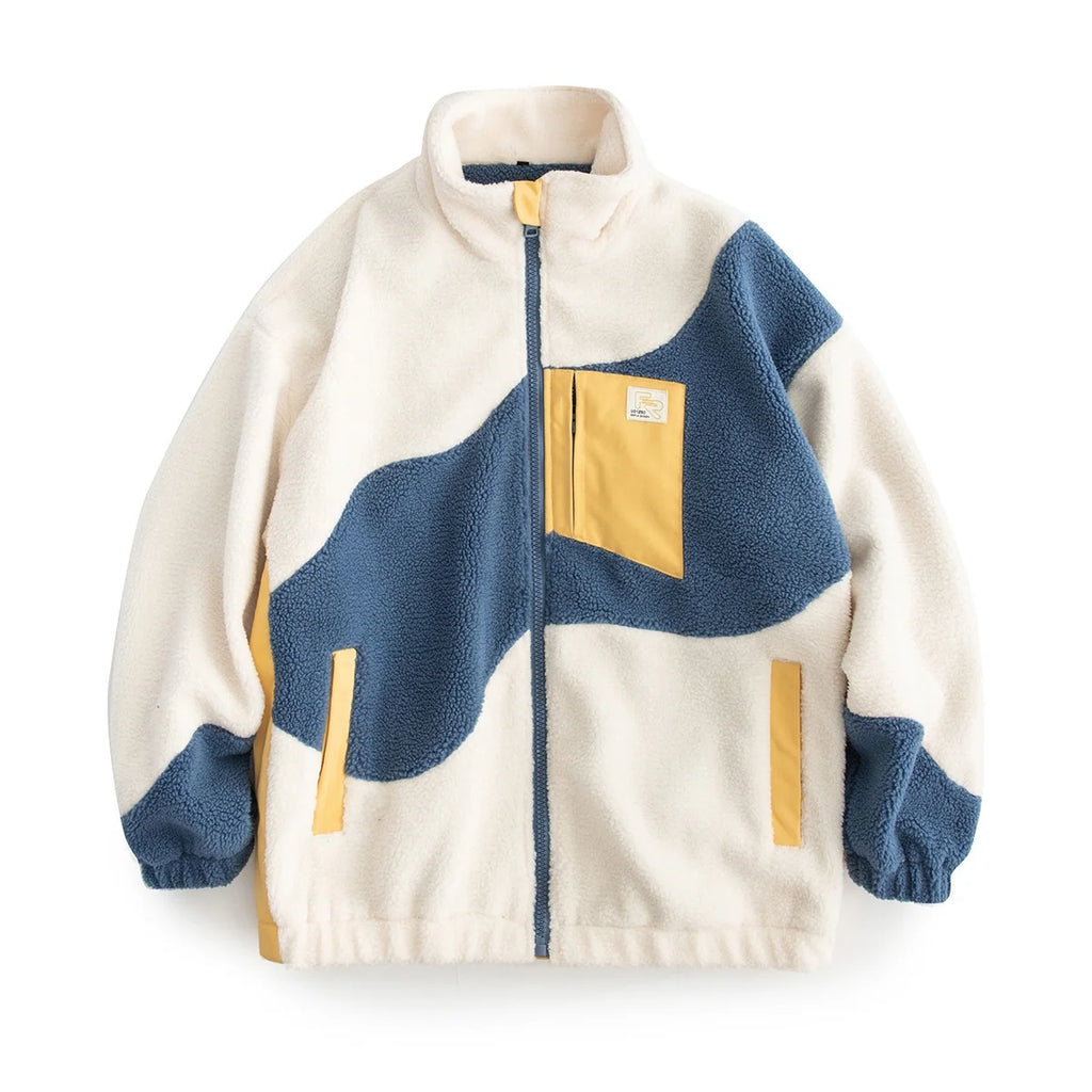 Customized Warm Comfortable Winter Polyester Men's Leisure Soft Heavyweight Sherpa Fleece Jacket