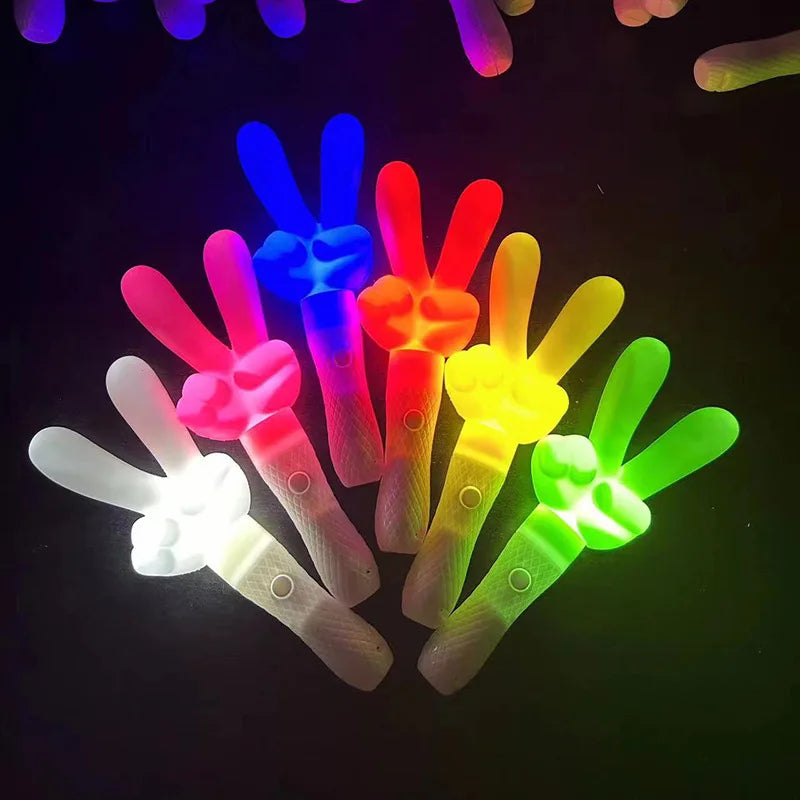 Creative LED Glow Sticks Finger Bulk RGB Luminous Stick Cheer Tube Dark Light Xmas Birthday Wedding Concert Club Bar Party Prop