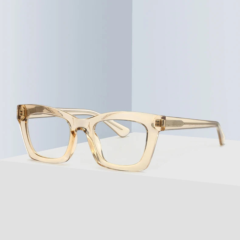 Hot Selling New Fashion Optic Eyeglasses Frames for Women Square PC with Anti-Blue Light and Custom Logo Wholesale