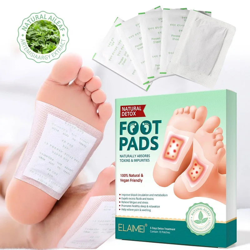 ELAIMEI Free Sample Detox Foot Pads Natural Vegan Moisturizing Slimming Foot Patches for Body Relax Relieve Stress