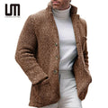 Liu Ming Fall Winter New Arrivals Men Clothes Long Sleeve Cardigan Coat Thick Full Sleeve Buttons Plus Size Knitted Sweater