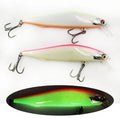 Alpha Minnow Artificial Hard Bait 80mm/100mm Slow Sinking Slice Printed ABS Fishing Lure for River Lake Stream