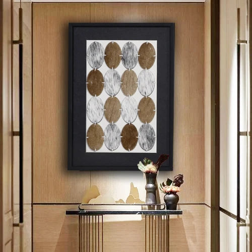 Wholesale Luxury Still Life Nordic Pictures Wall Art Canvas 3D Horsehair Hand Made Split Joint Animal Hair Hanging Painting