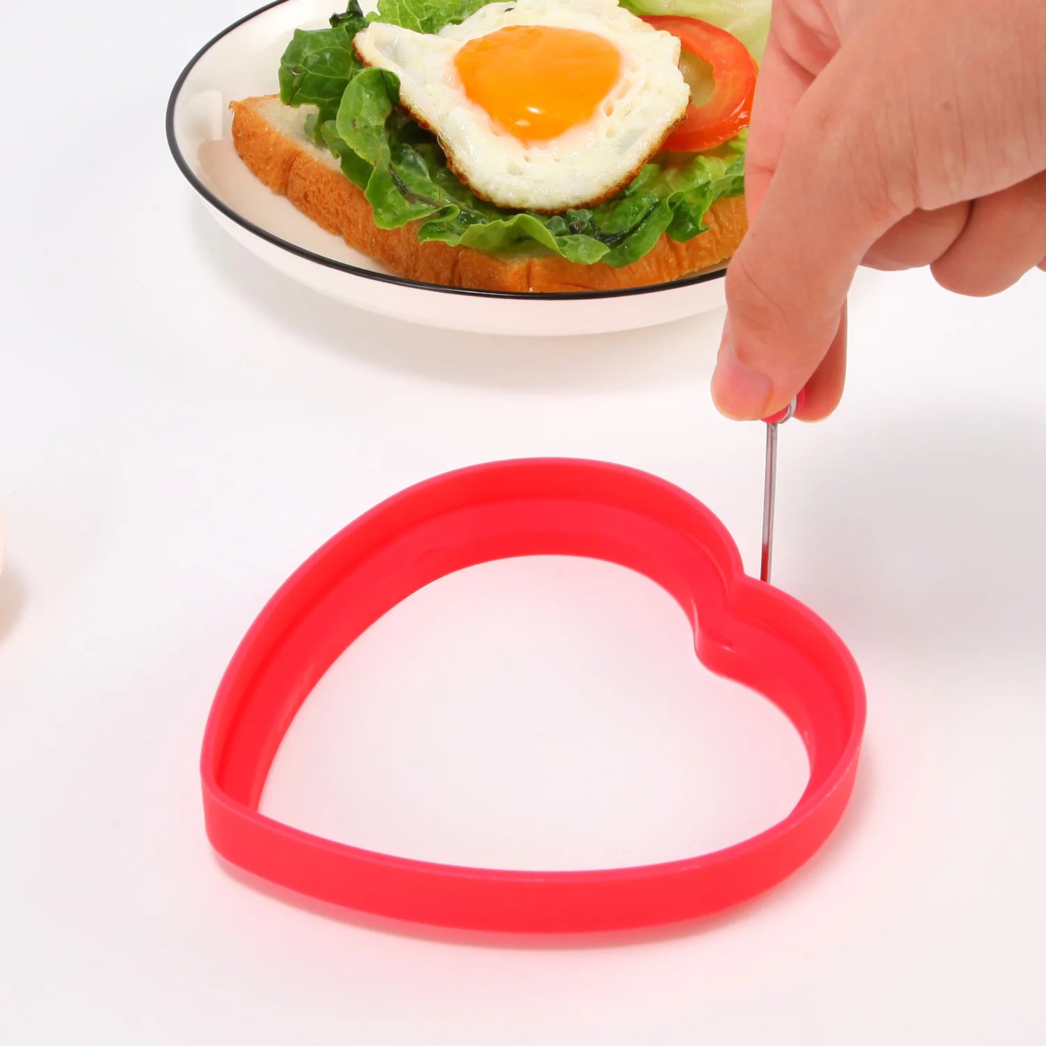 Silicone Fried Egg Pancake Ring Omelette Fried Egg Round Shaper Eggs Mold for Cooking Breakfast Pan Oven Kitchen
