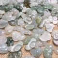 Myanmar Jade Grade a Jade Diy Bat Ice Seed Oil Blue Pendant Pendant Jade Crafts Factory Wholesale