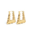 Vintage Geometric Carving Earrings Waterproof 18K Stainless Steel Women Earrings Statement Stud Wholesale Bulk Earrings Jewelry