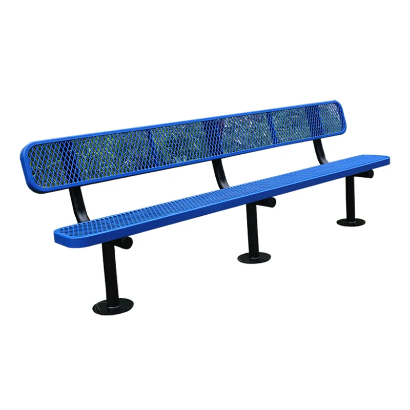 Outdoor Furniture Park Simple Expanded Metal Bench Seat Outside Street Steel Bench Seating Public Garden Patio Bench Chair