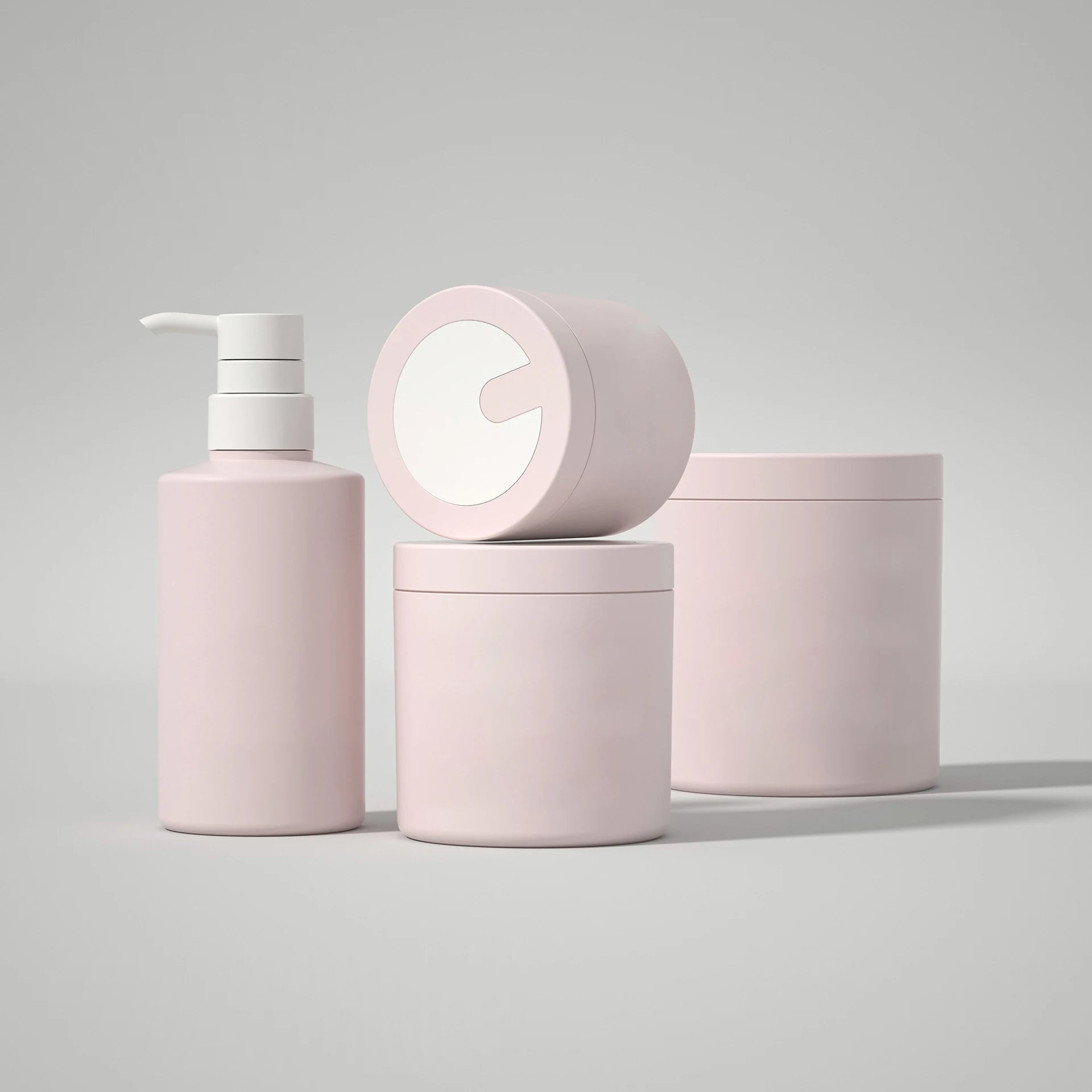 Eco Friendly Refillable Container Empty HDPE Plastic Round Flat Shampoo Bottle 500ml with Lotion Pump  and Face Cream Jar