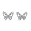 New Arrival Luxury Butterfly Big Zircon Women Stud Earrings 925 Sterling Silver Jewelry Fashion Jewelry Earrings