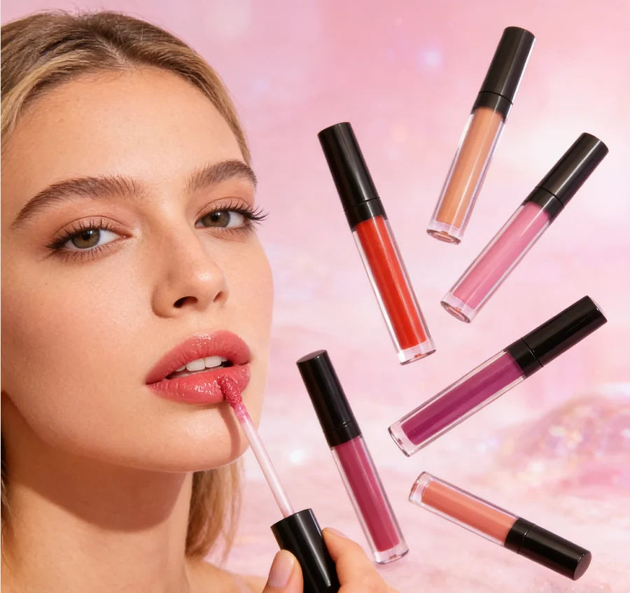 Liquid Lipstick - Highly Pigmented Matte Mineral Lip Gloss Waterproof & Customizable