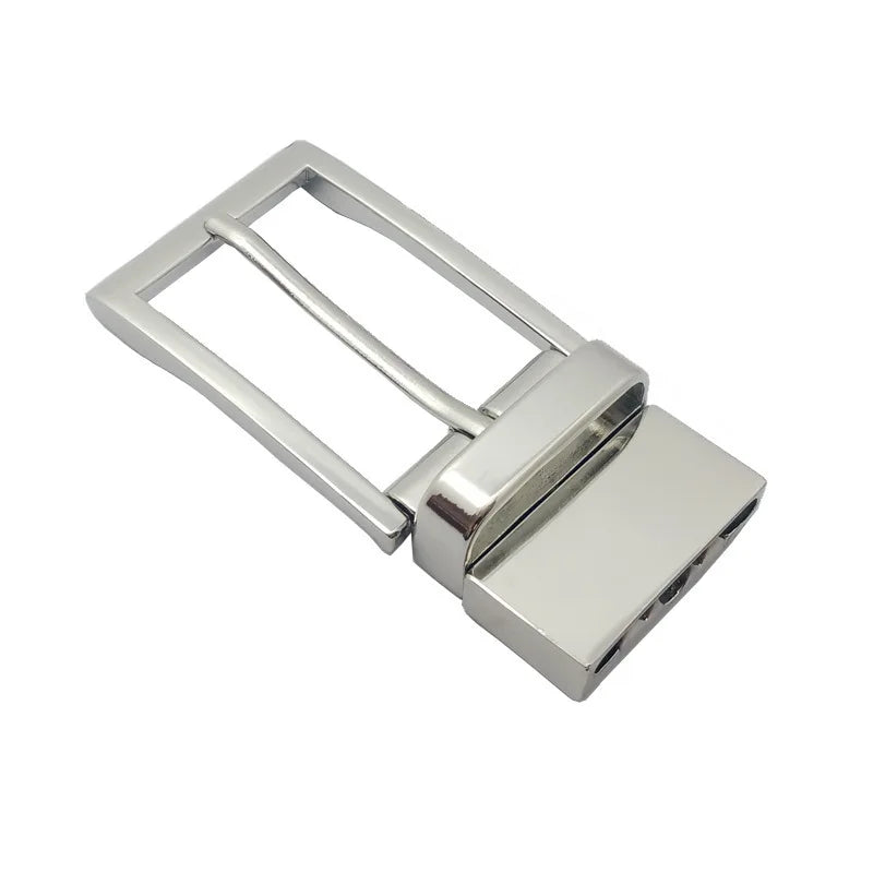 32mm Wide Reversible Pin Buckle Zinc Alloy Waist Head High-grade Trousers Waist Buckle Hardware Accessories for Wholesale