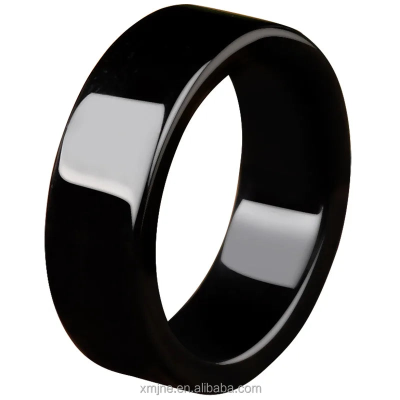 Natural Ink Jade Grade a Jadeite Ink Jade Ring Men and Women Couples Pair Ring Jade Ring Jewelry Wholesale