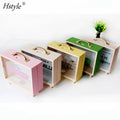 Wooden Travel/Holiday Adventure Fund Piggy Bank Shadow Piggy Bank for Travel Plan Home Decoration Ornaments HS095