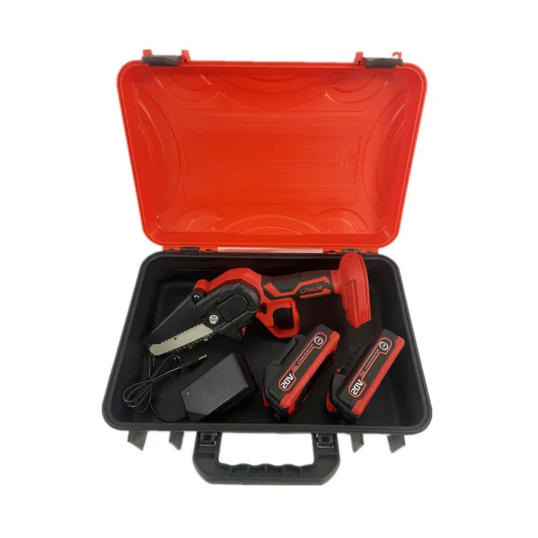 WOSAI 20V 4-Inch Mini Cordless Electric Chainsaw Portable One-Handed Handheld Pruning Saw for Wood Cutting & Gardening