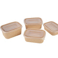 Custom 6x6 Inch Takeaway Lunch Packing Fries Fast Food Container Biodegradable Clamshell Sugarcane Bagasse Hamburger Burger Box