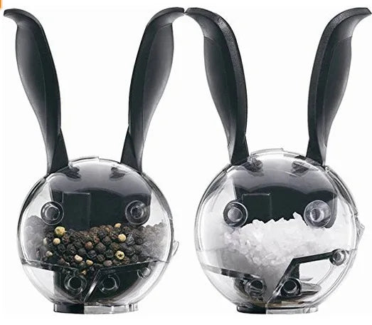 New Hot Rabbit Pepper Mill Salt Grinder 2 in 1 Adjustable Pepper Grinder