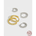 Luxury Dainty 925 Sterling Silver Huggie Earrings Gold Plated Jewelry Ladies Jewelry Zircon Huggie Earring
