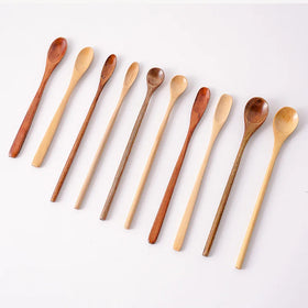 Wooden Coffee Long Stirring Spoon Meassure Spoon Coffee Bag Clip Wood Private Label Custom Logo Laser Engraving
