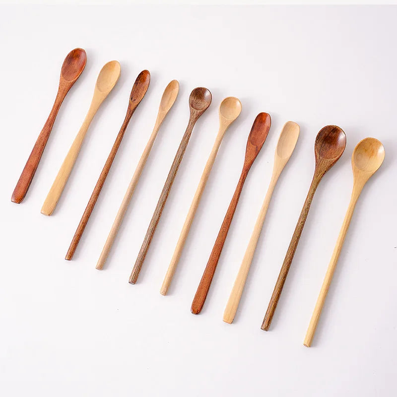 Wooden Coffee Long Stirring Spoon Meassure Spoon Coffee Bag Clip Wood Private Label Custom Logo Laser Engraving