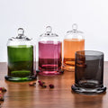 Customizable Logo Colorful Glass Candle Holders Transparent Crystal Bell Shape for Home Decoration for Valentine's Day