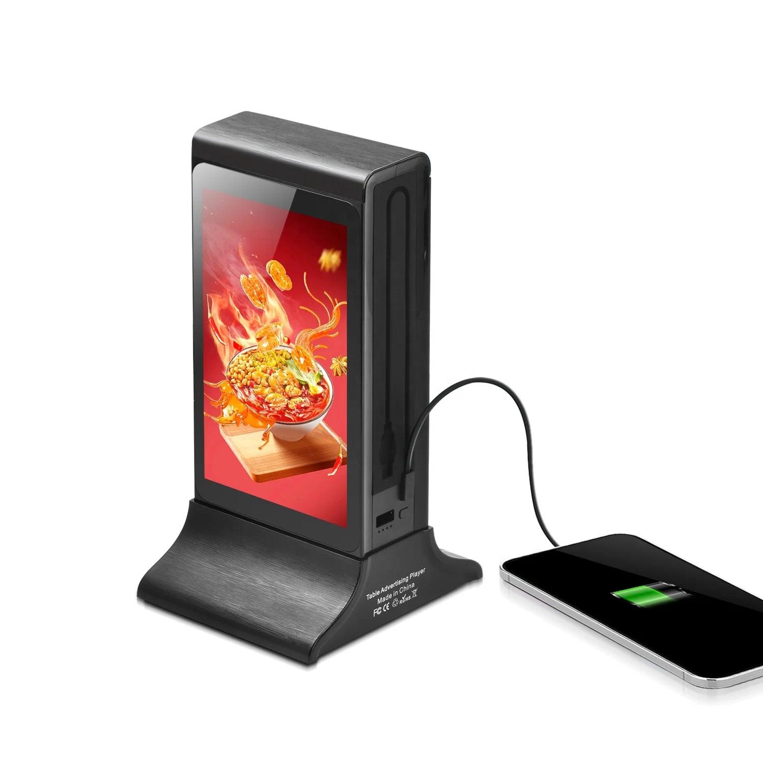New Style 7 Inch Lcd Touch Screen Tabletop Menu Advertising Player Android WiFi Touch Screen Digital Signage Display