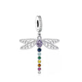 925 Silver Dragonfly Chakra Yoga Beads Charm Fit Original Brand Charms Bracelets for Women Jewelry Making