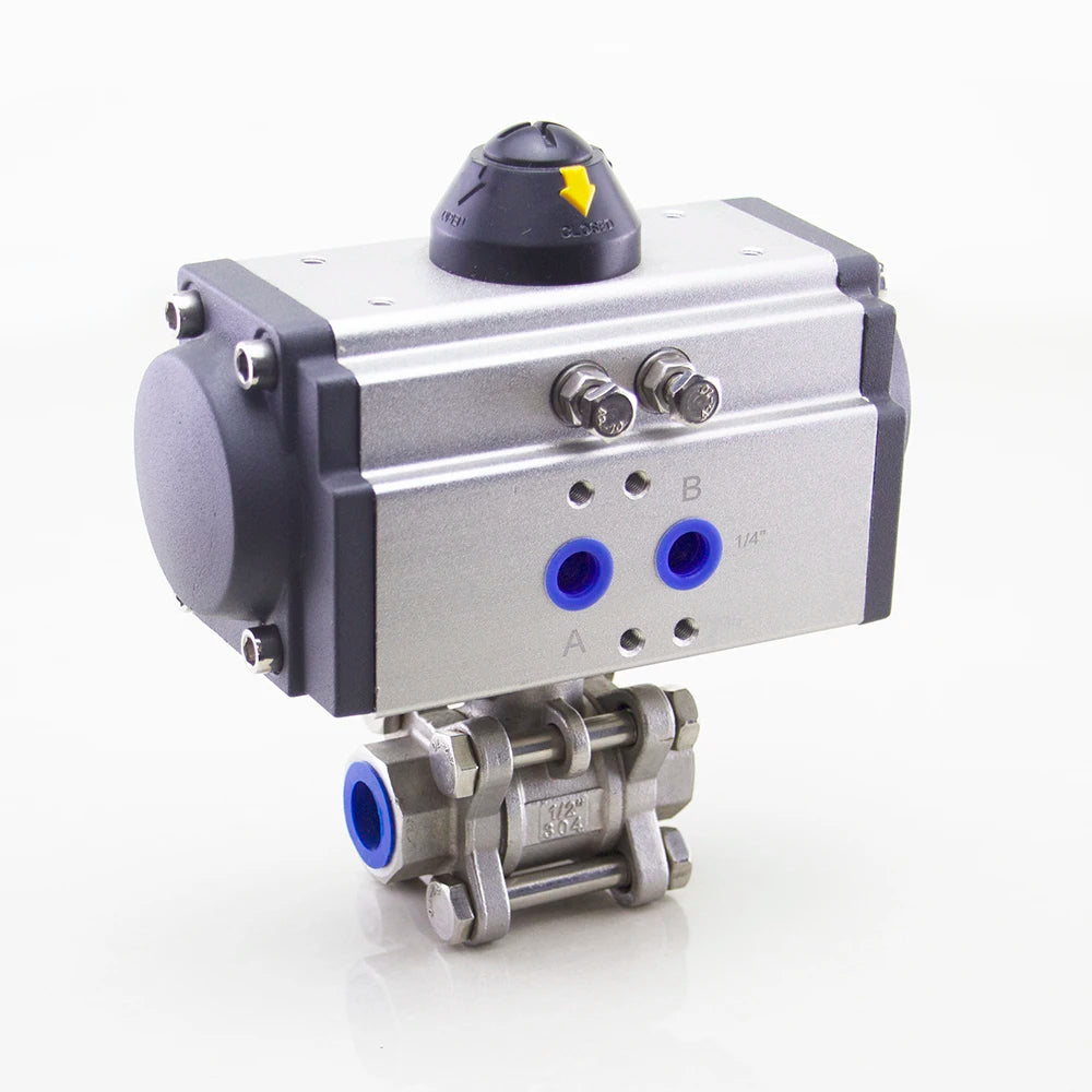 AT Series DN15 DN20 DN25 DN40 DN50 DN80 Aluminum Alloy Pneumatic Actuator Ball Valve Air Valve Actuator