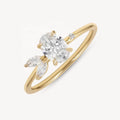 LOZRUNVE Sterling Silver 925 Jewellery Oval Crystal Stone Cute Ring Jewelry Women