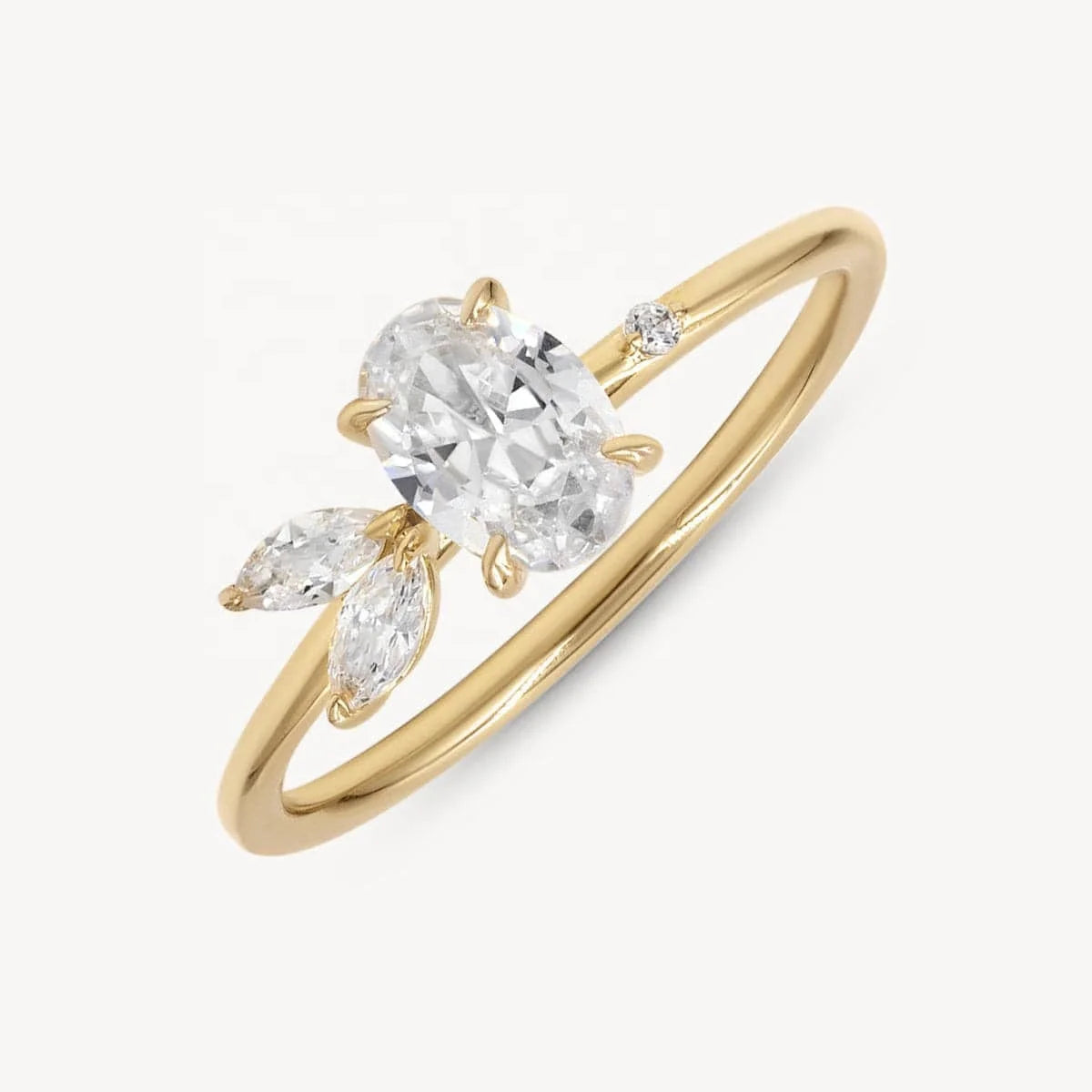 LOZRUNVE Sterling Silver 925 Jewellery Oval Crystal Stone Cute Ring Jewelry Women