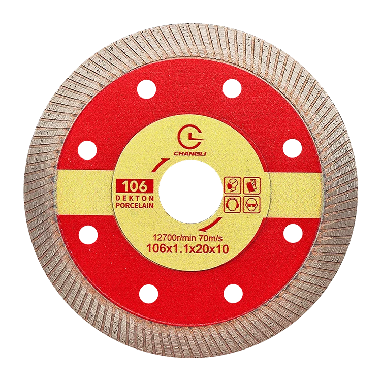 106mm Industrial No-Chipping Turbo Diamond Saw Blade Dry/Wet Super Thin 4-Inch Circular Cutting Disc Flange Tile Dekton