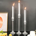 European-style Drill Stripe Candlestick Home Decoration Decoration Piece Wedding Romantic Candlelight Dinner Glass Candlestick