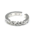 AA01100 Retro Thai Silver Plated Finger Ring for Men Women Personalized Twisted Line Letter Graffiti Ring Open Adjustable Ring