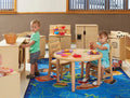 Plywood Wood Kids Study Table Children Wooden Furniture Sets Fashion Dining Round Table for Preschool montessori furniture
