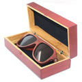 Natural Bamboo Wood Rectangular Sunglasses Case Gift Box 2025