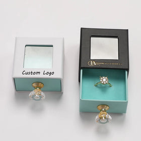 Luxury Custom Jewelry Packaging Gift Box with Sliding Drawers and Handle for Ring Bracelet Diamond Jewelry Storage