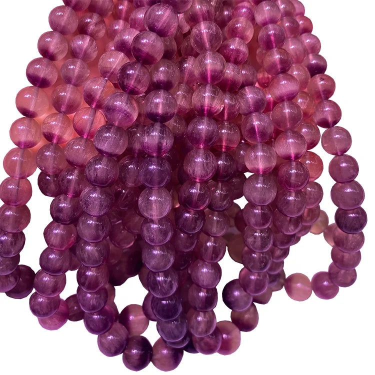 Natural China fluorite Jewelry Size 6-10mm gemstone beads genuinejewelry