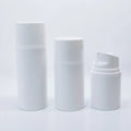 Cylindrical 5ML 10ML 15ML White PP Plastic Airless Pump Bottle With Snap Lotion Pump