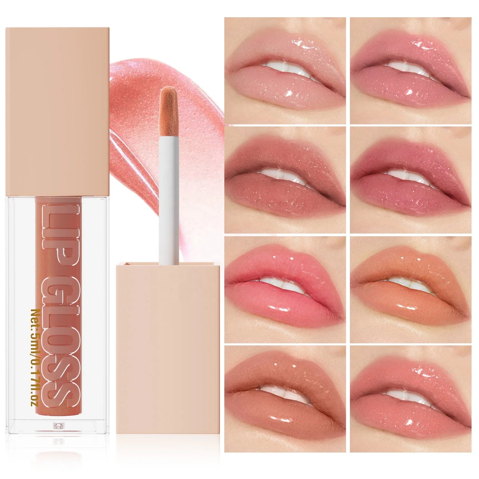 Wholesale Moisturizing Pearlescent Lip Gloss Glitter Waterproof Mineral Liquid Lipstick Lip Plumper Oil Tint