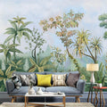 Southeast Asian Style Palm Leaf Design 3D Wallpaper For Walls