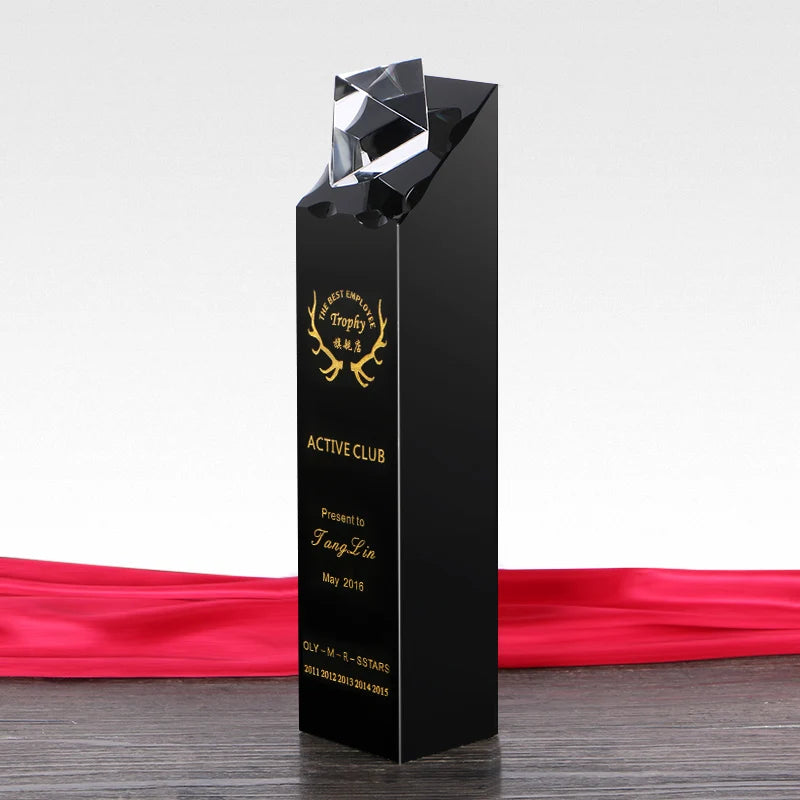 ADL Classic K9 Black Diamond Crystal Trophy Sports Events Souvenirs Annual Meeting Awards Music Crystal Trophy