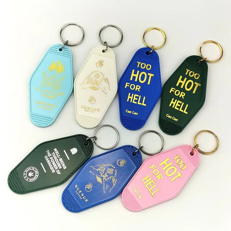 AA01491 Keychains Uv Printing Plastic Key Chains Glitter Design Motel Custom Acrylic Keychain