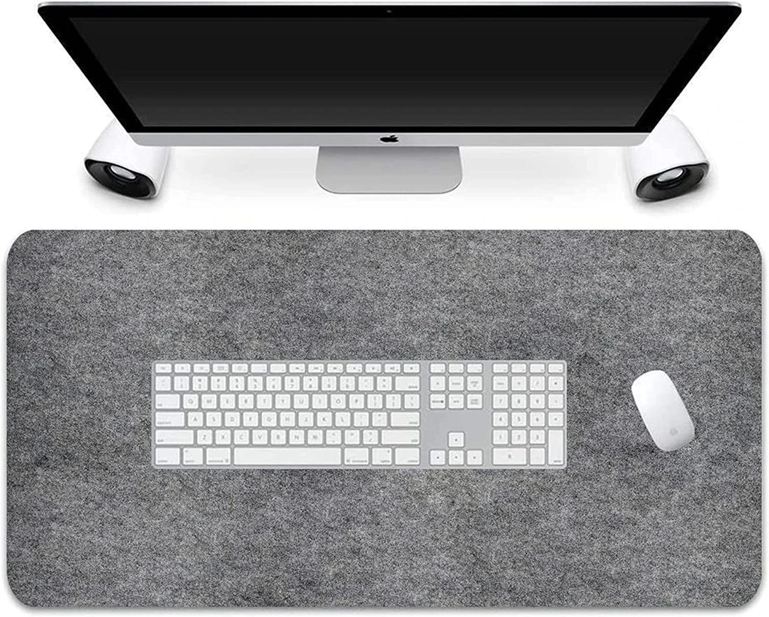 Custom Logo Large Extended Felt Base Desk Mouse Pad Protector Non-slip Writing Mat for Office