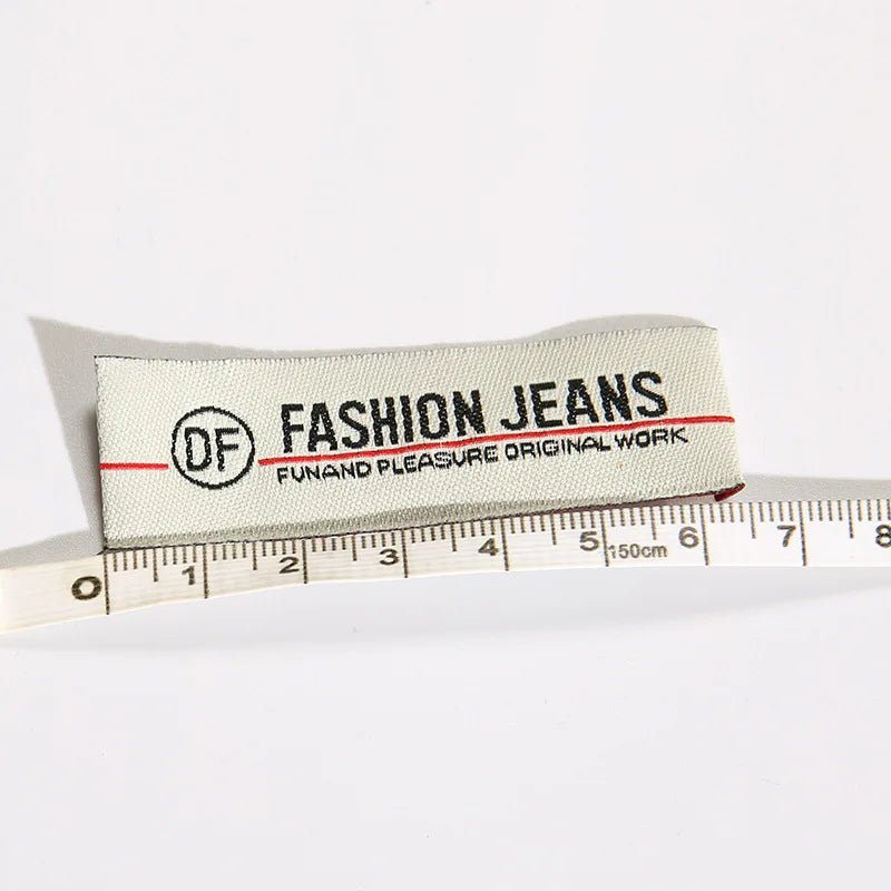 Free Sample Washable Custom Logo Woven Label Personal Design Neck Care Label Clothing Tag for Hat Shoes Cheap