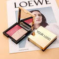2023 New Product 2 in 1 Red Blush Golden Highlighter Mineral Powder OEM Support Custom Logo Long Lasting Oil Control Waterproof