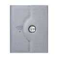 New Design 2025 Wholesale Custom LED PU Leather Wireless Charge Notebook with Power Bank Lamp and Clock for Men Office Business